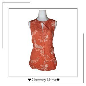 Daniel Rainn Lace Detail Sleeveless Blouse – Size M, Flowy & Chic